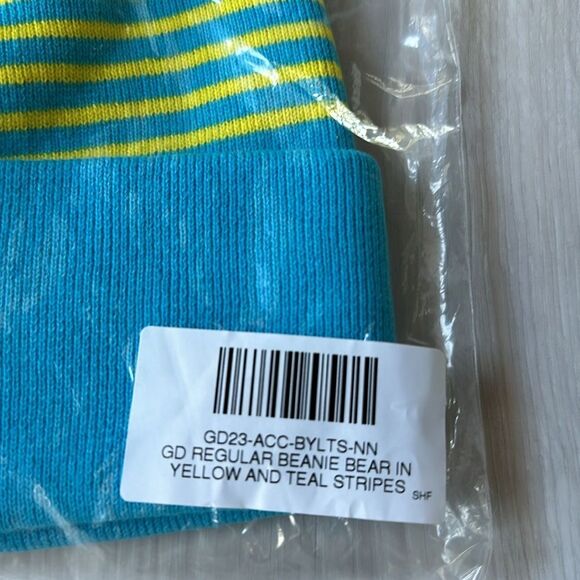 Grateful Dead Blue and Yellow Striped Beanie - Picture 9 of 10